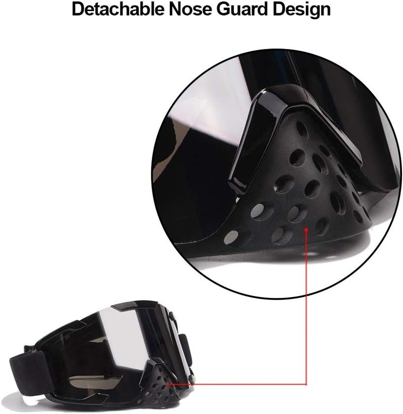 4-FQ PU Resin Windproof Dustproof Motocross GoggLes CRG Sport Scratch Resistant Dirt Bike Goggles Adult Motorcycle ATV Riding Glasses Wrap Ski Goggles Protective Safety Glasses - Image 3